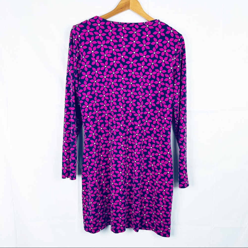 Pink and Purple Patterned Women's Dress - Picture 3 of 8